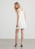 Sleeveless Scoop-Neck Mini Shift Dress with Rhinestones