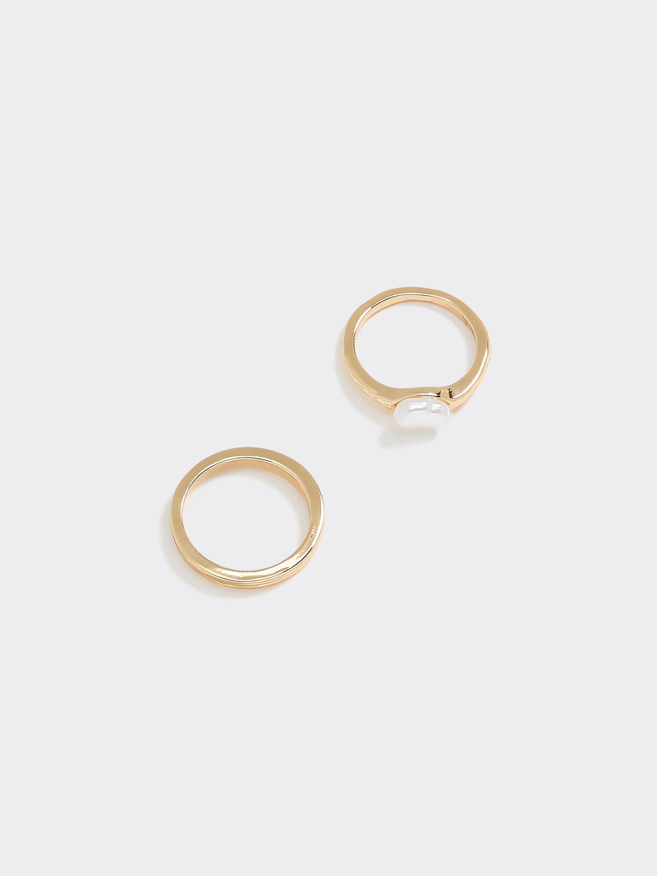 Rings with Pearl - Set of 2