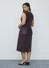 Faux Leather Midi Dress