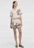 Short-Sleeve Blouse with Pyjama Collar