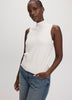 Sleeveless Mock-Neck Sweater