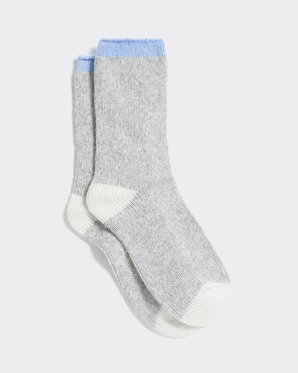 Winter Socks with Coloured Hem