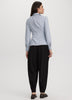 Long-Sleeve Wrap Blouse with V Neckline