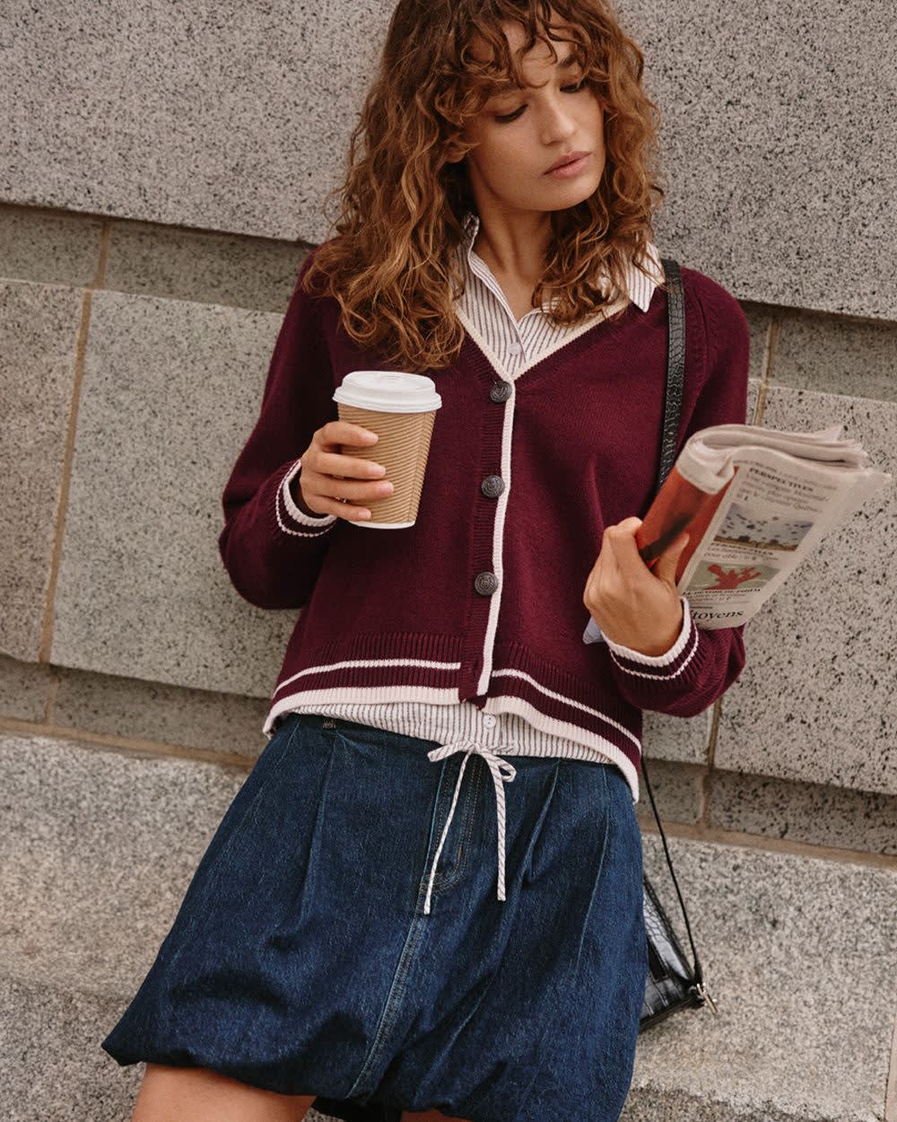 Denim Bubble Miniskirt