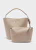 Faux Leather Bucket Bag
