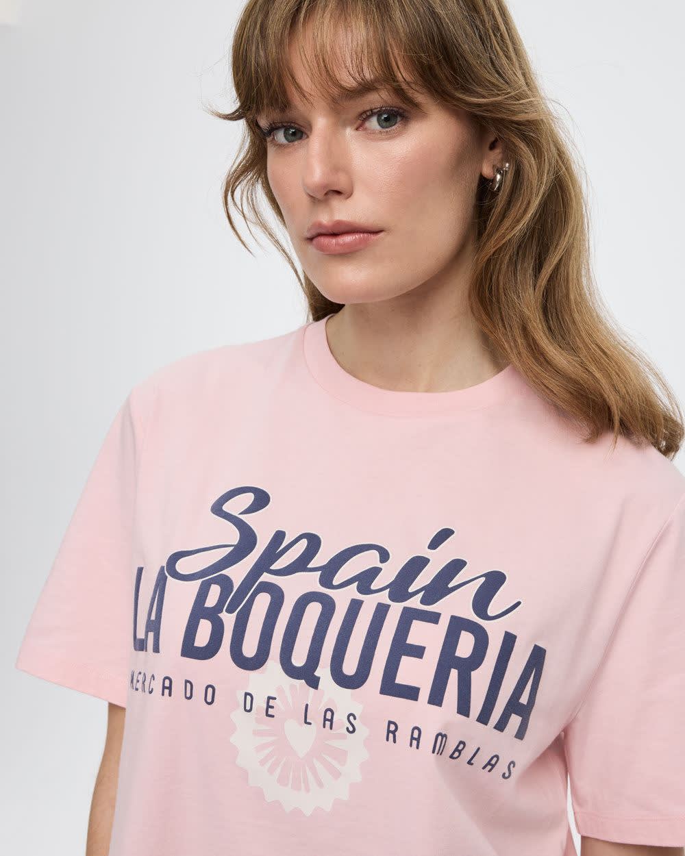 T-shirt ample à imprimé graphique à col rond