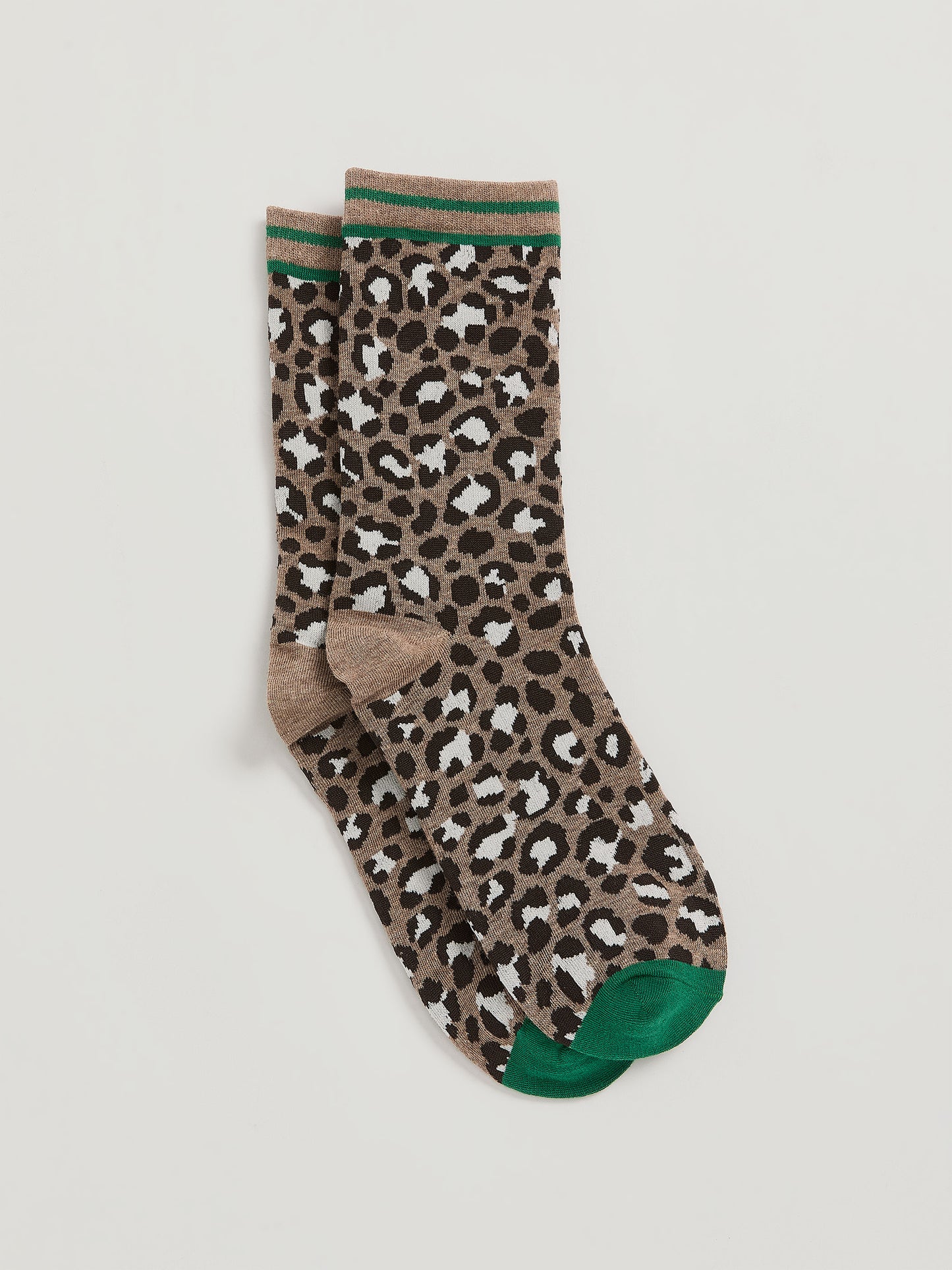 Crew Socks with Cheetah Print