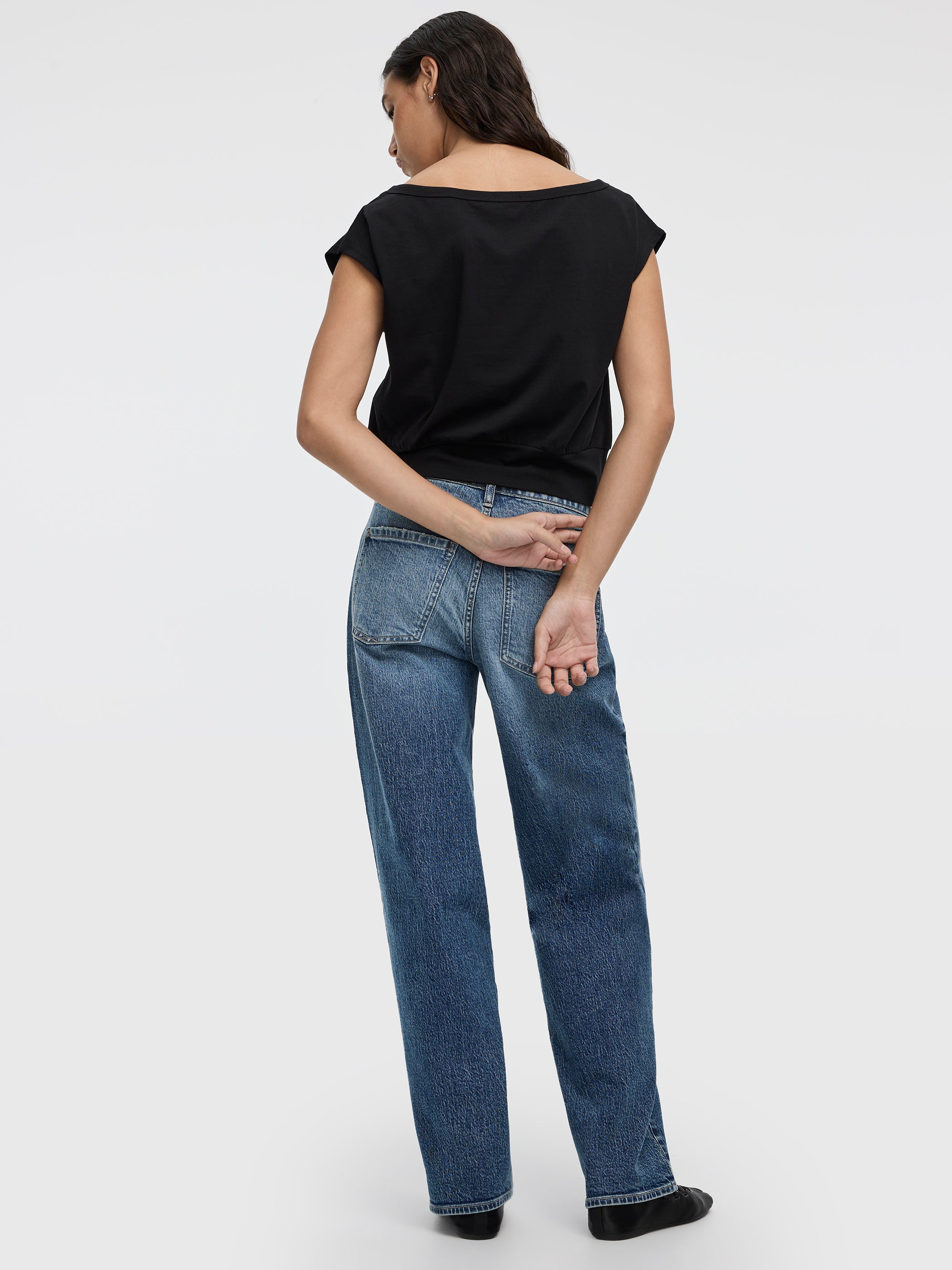 Short-Sleeve Off-the-Shoulder Top