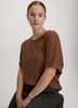 Short-Sleeve Crew-Neck T-Shirt with Pointelle Stitches