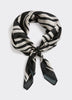 Square Scarf with Geometric Pattern