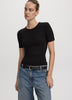 Short-Sleeve Crew-Neck Ribbed T-Shirt - R Essentials