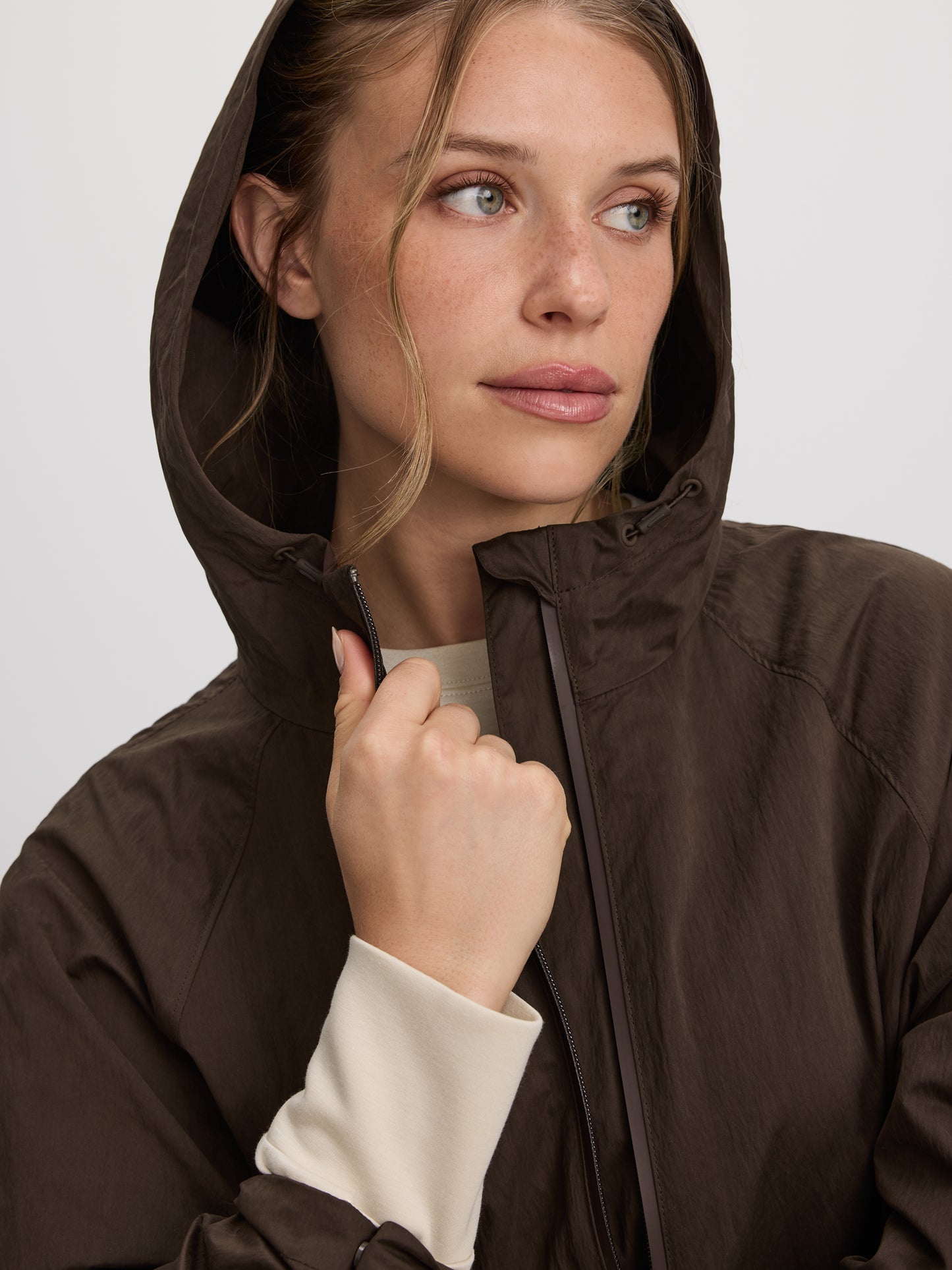 Long Hooded Rain Jacket - Hyba