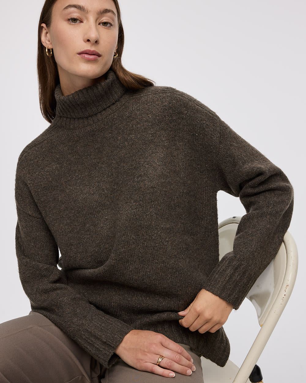 Long-Sleeve Turtleneck Pullover