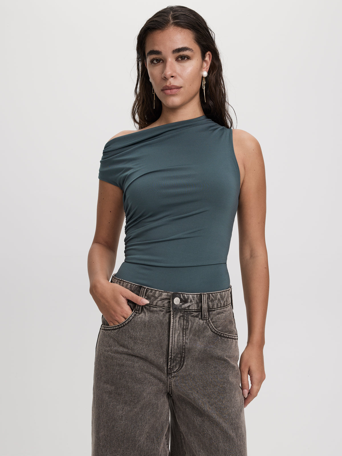 Shirred Off-the-Shoulder Top