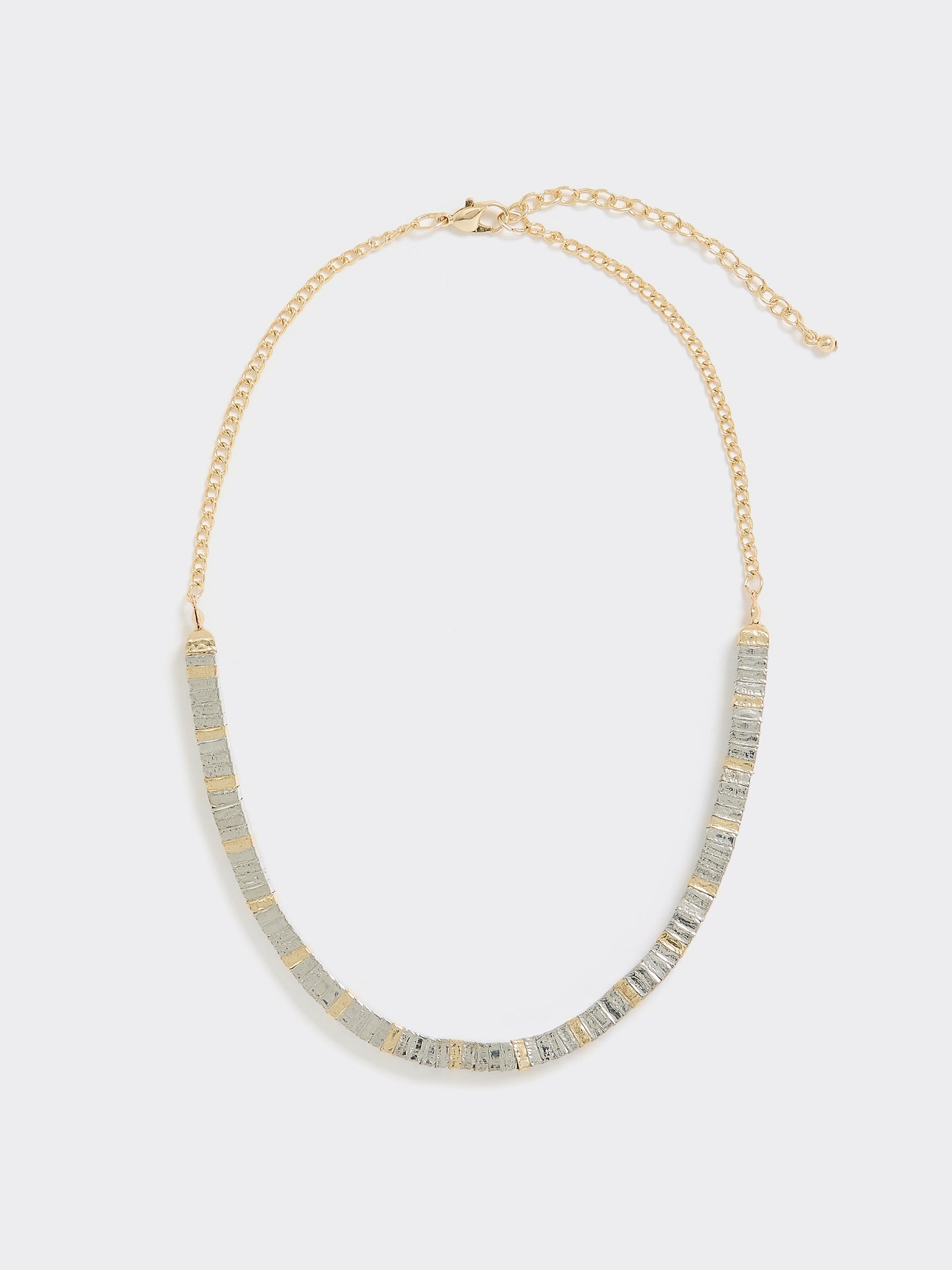 Two-Tone Metallic Short Necklace