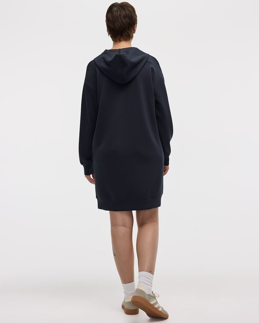 Long-Sleeve Hooded Dress - HYLUX Hyba