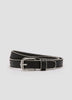 Ceinture en faux cuir avec bordures en billes