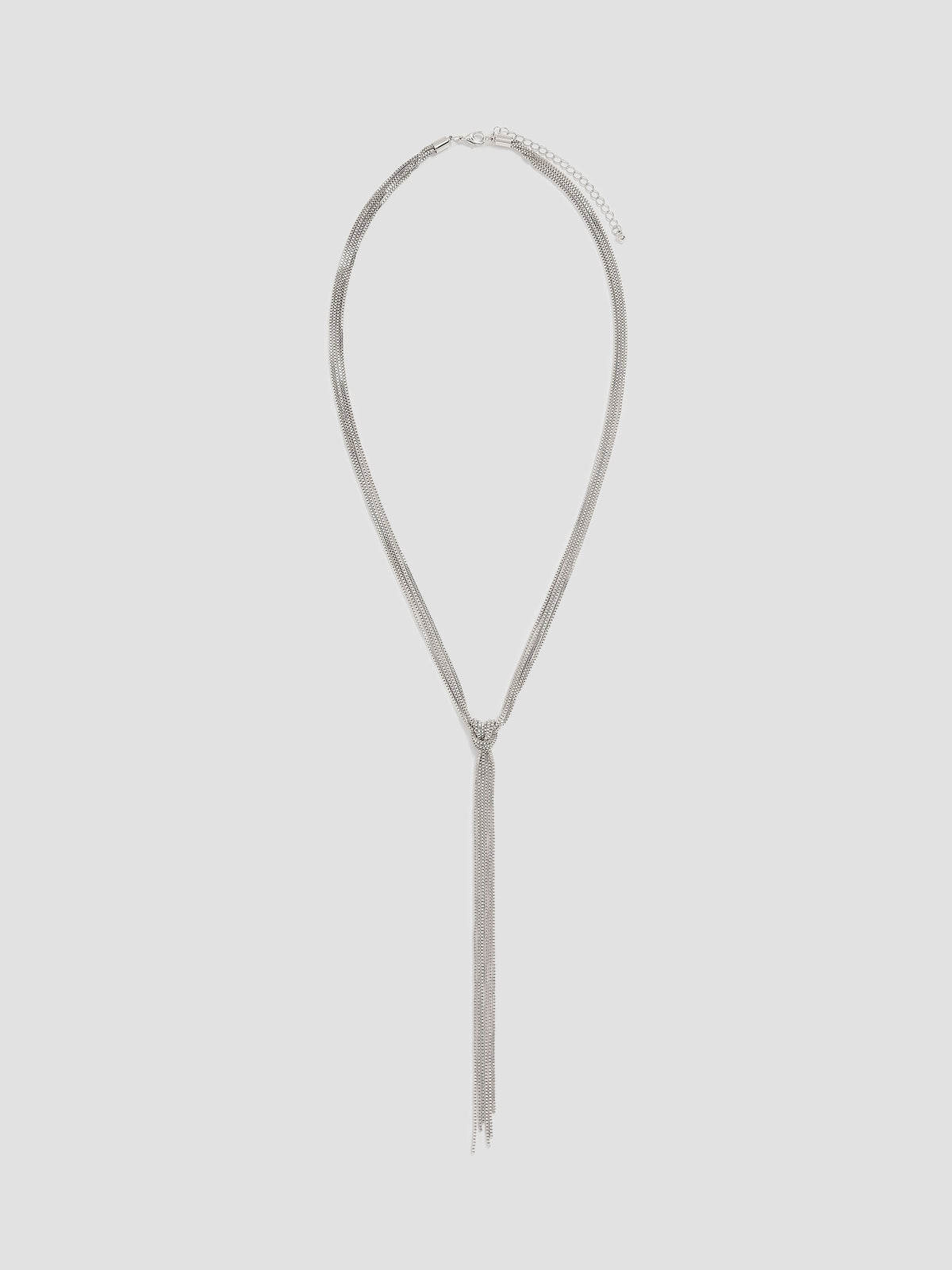 Multichain Y Necklace with Knot