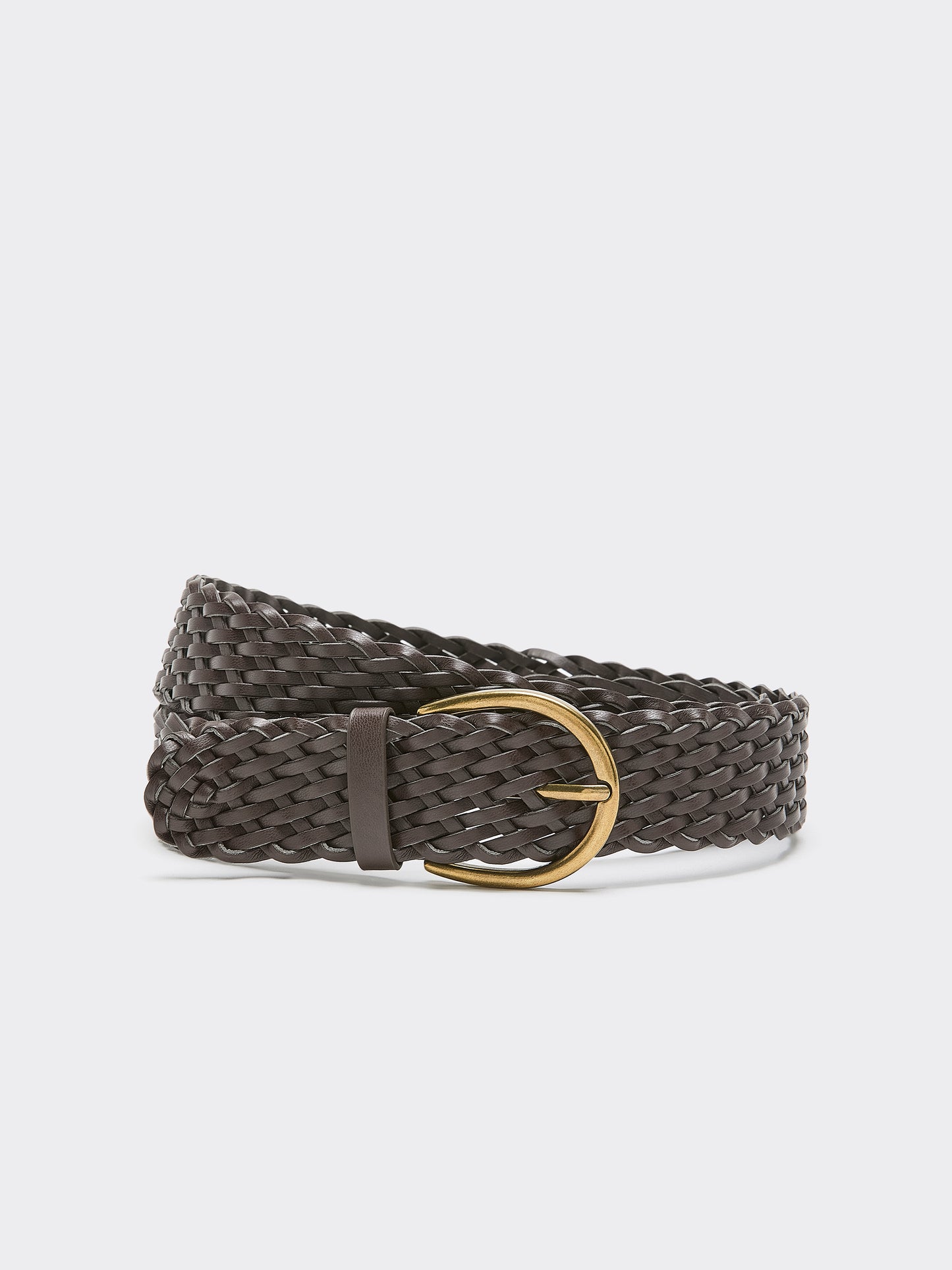Ceinture tressée en faux cuir
