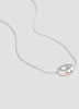 Short Necklace with Stainless Steel Textured Pendant