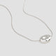 Short Necklace with Stainless Steel Textured Pendant