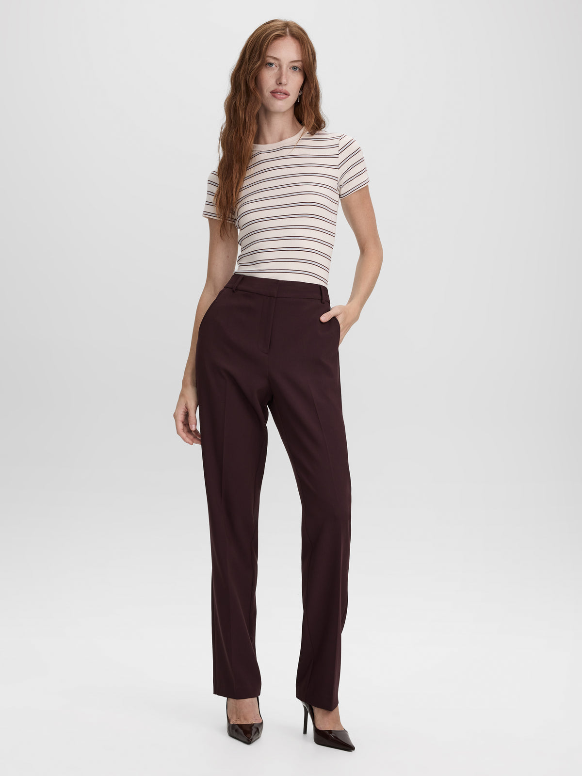 Straight-Leg High-Rise Pants - The Studio