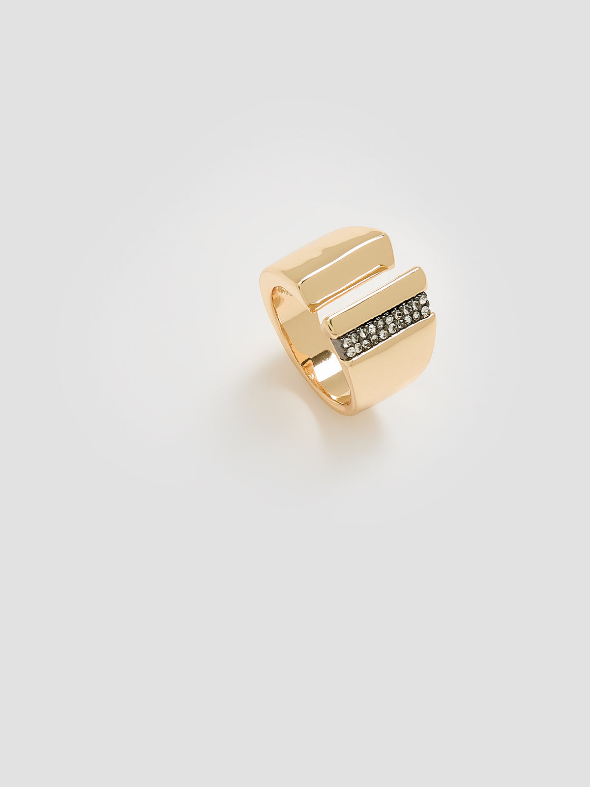 Open Ring with Rhinestones