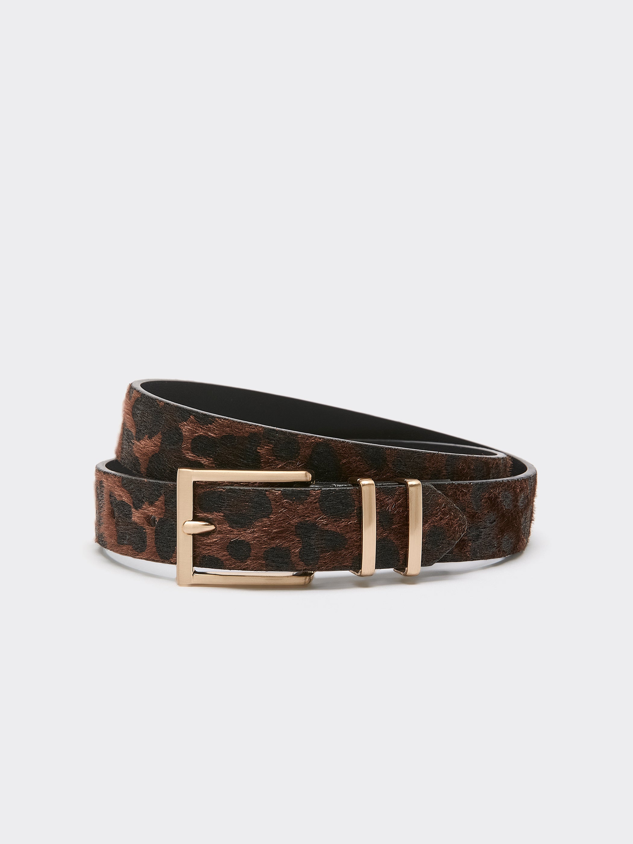 Ceinture Foncée à Motif Léopard