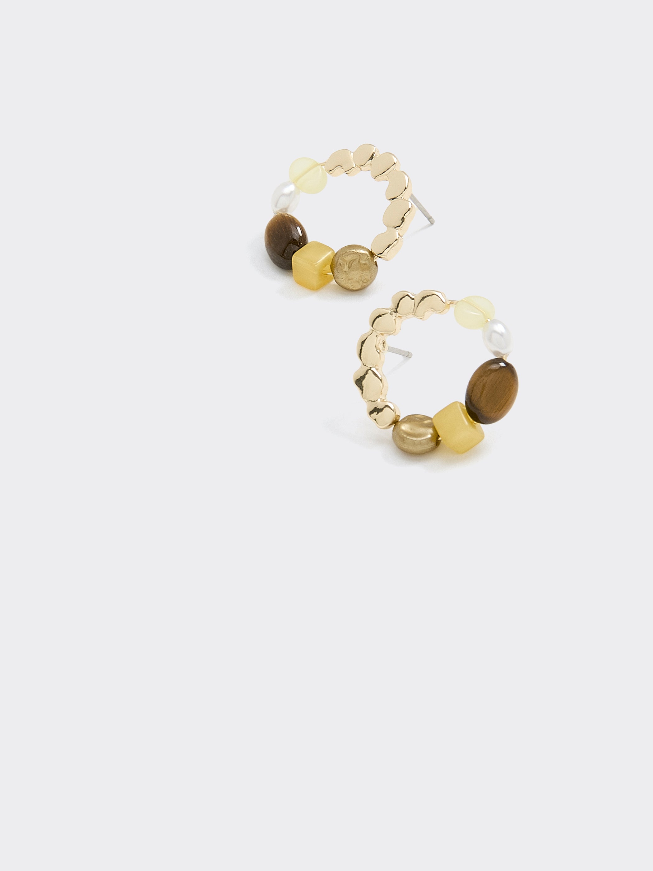 Circular Earrings with Stones
