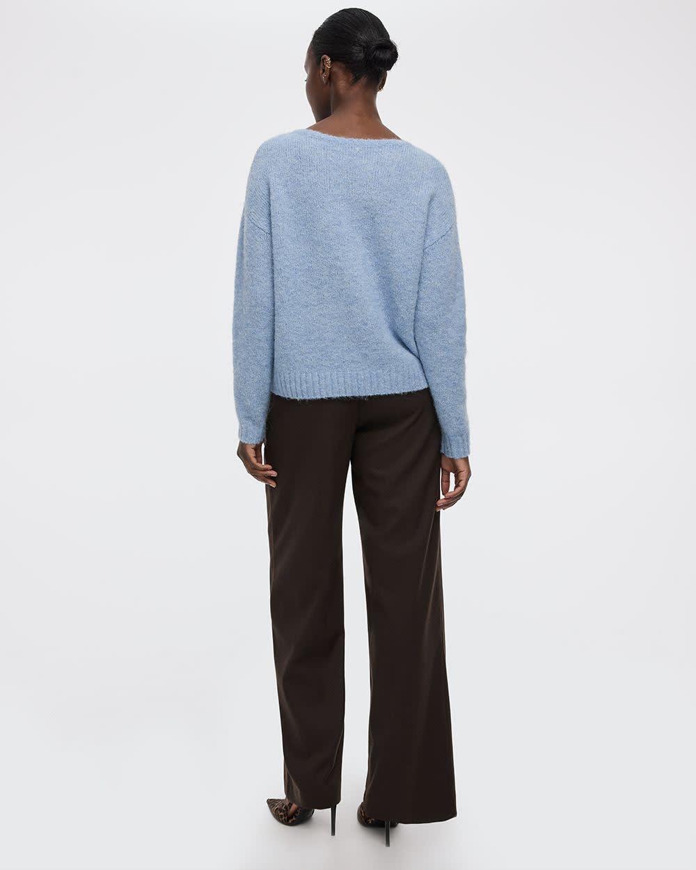 Pull rayé à manches longues et col bateau