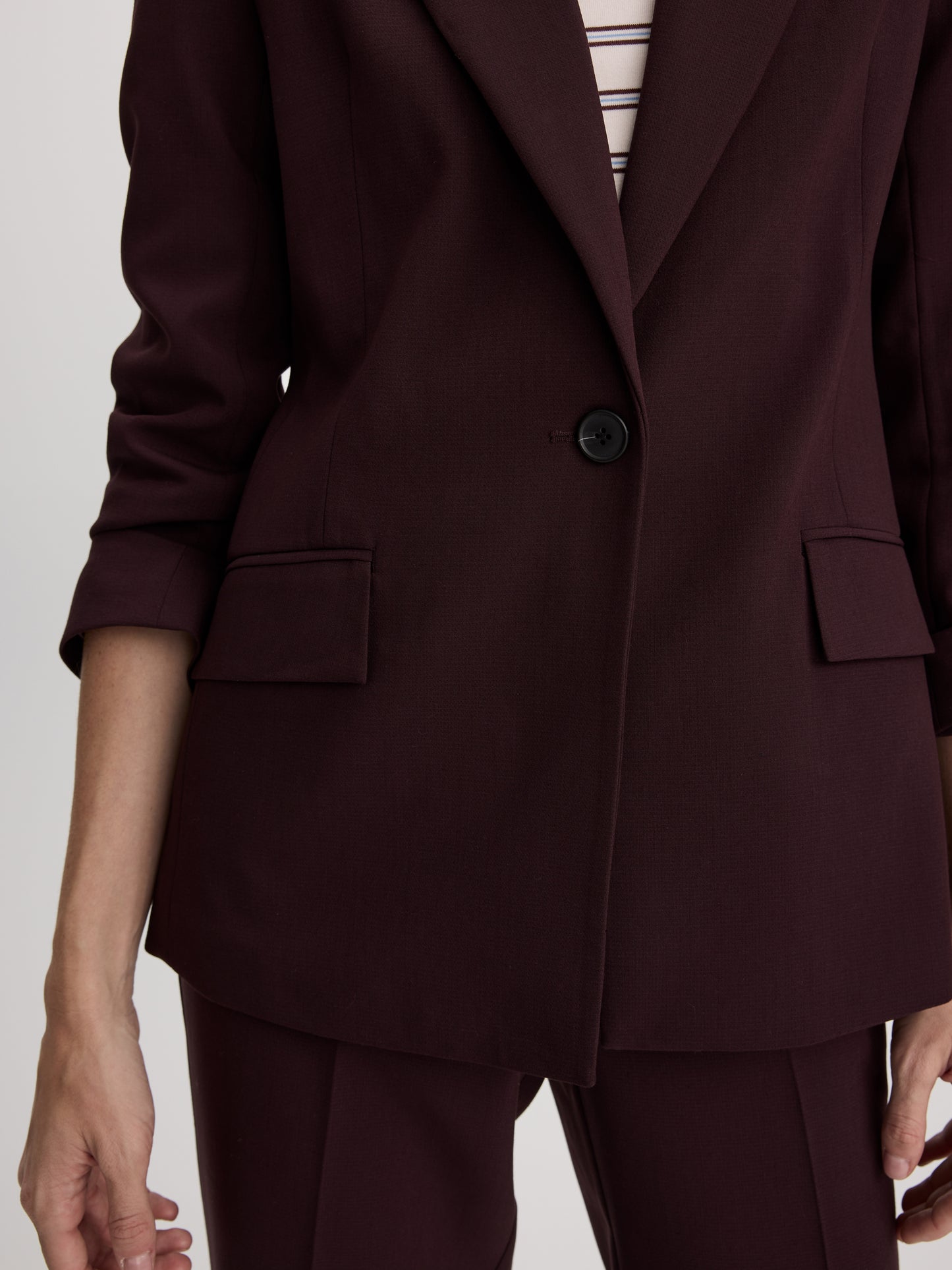 Fitted One-Button Blazer