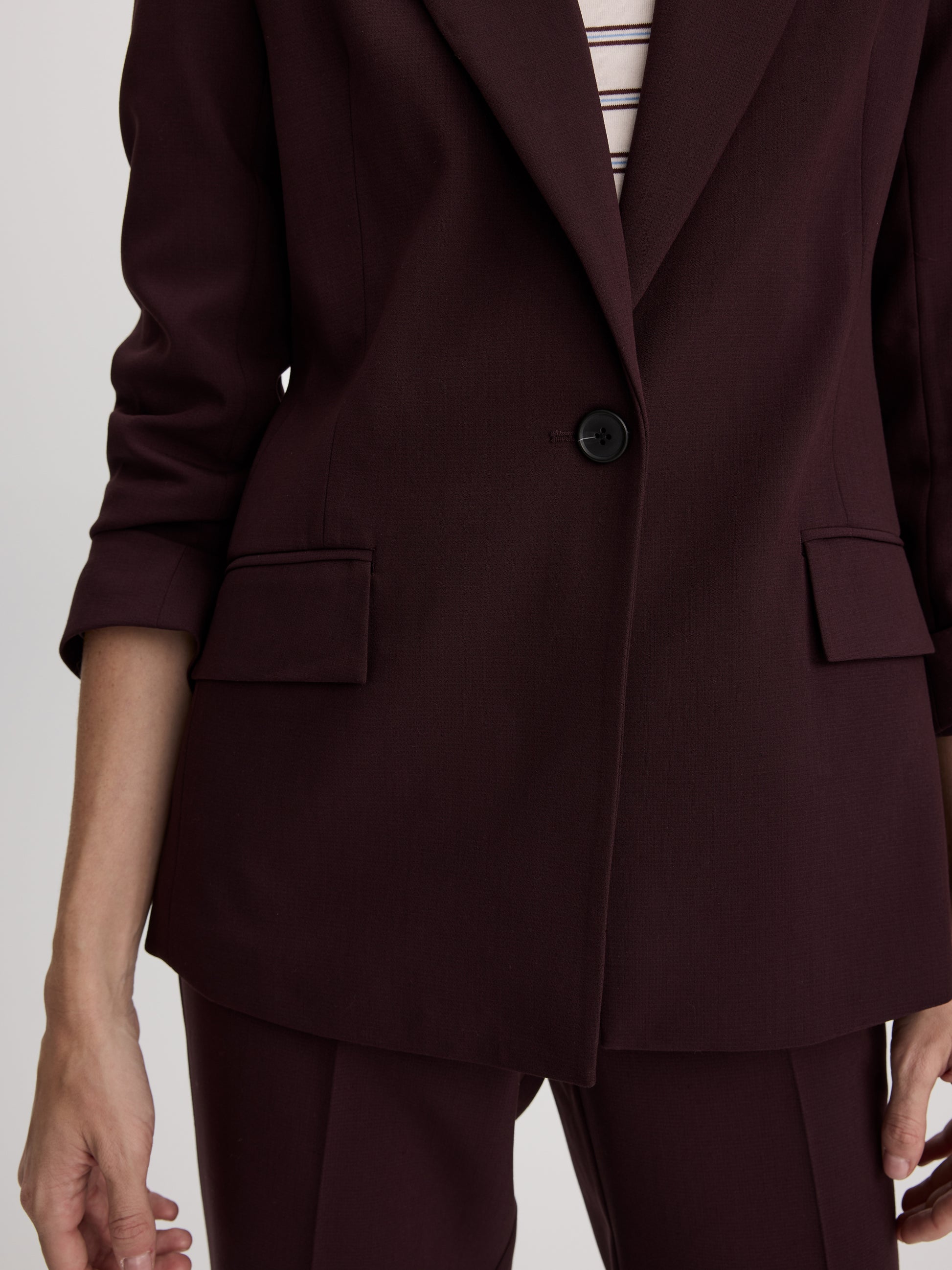 Fitted One-Button Blazer