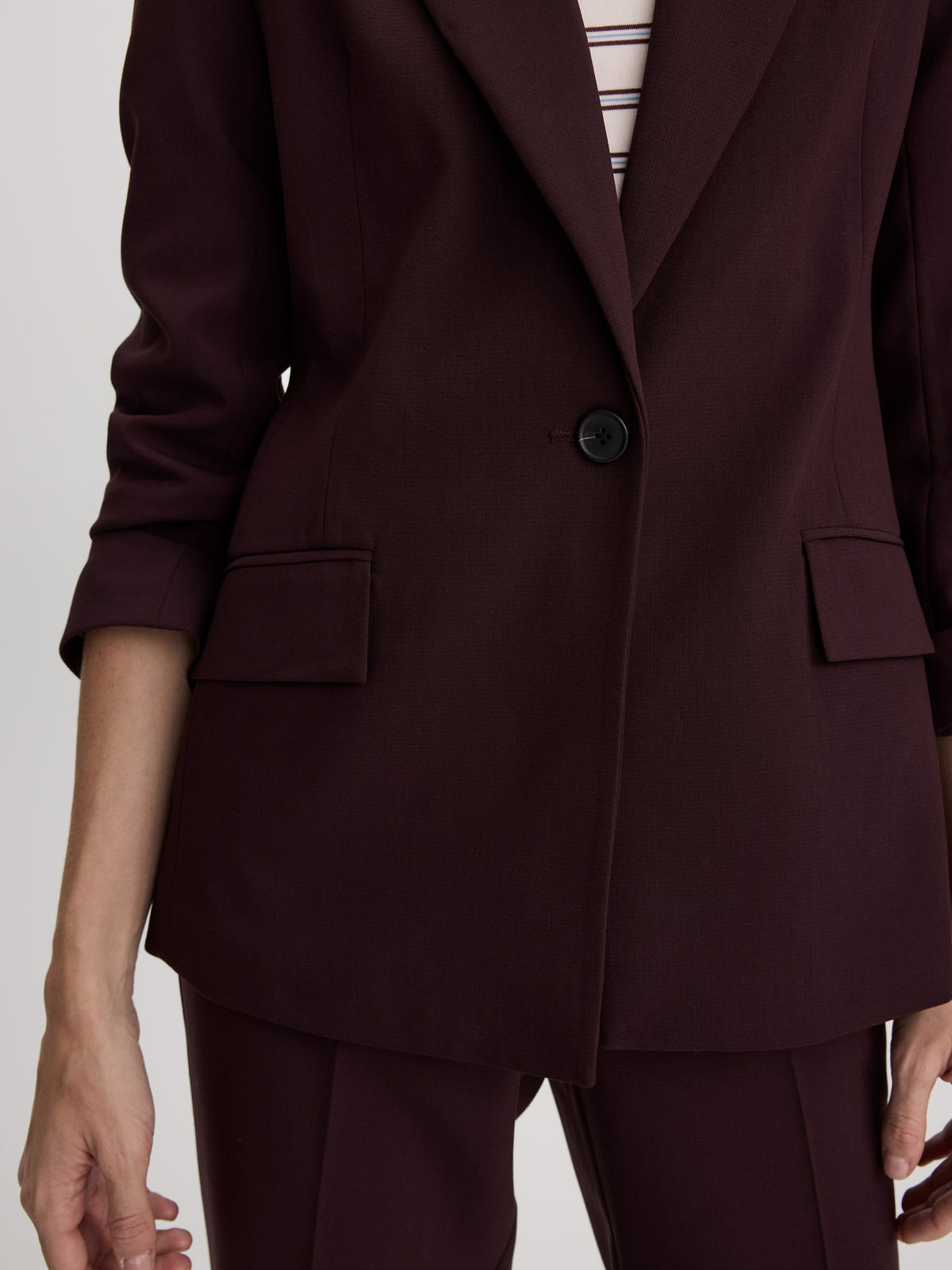 Fitted One-Button Blazer