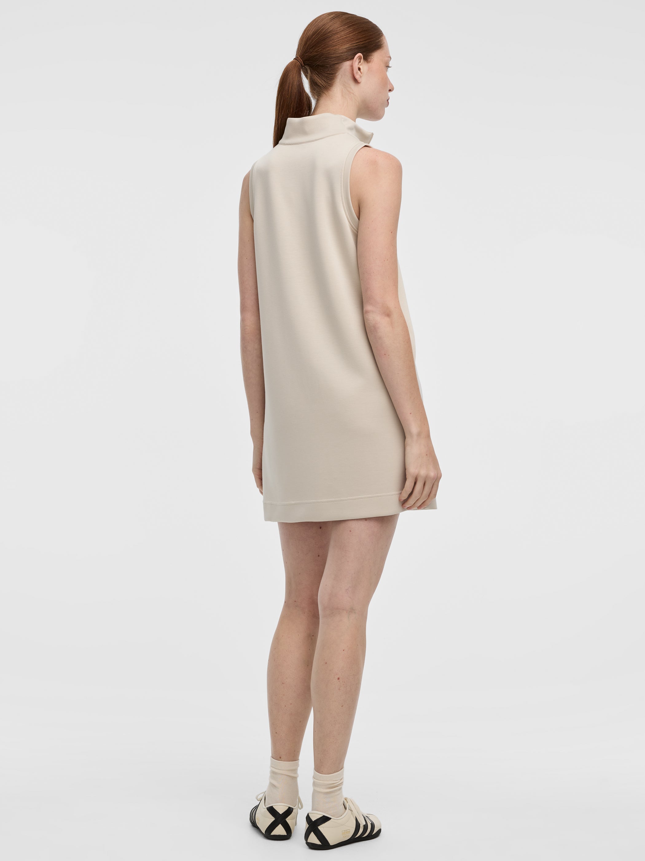 Sleeveless Half-Zip Dress - HYLUX Hyba
