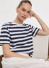 Striped Crew-Neck Boxy T-Shirt