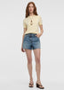 Wrap-Waist Denim Shorts