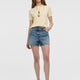 Wrap-Waist Denim Shorts