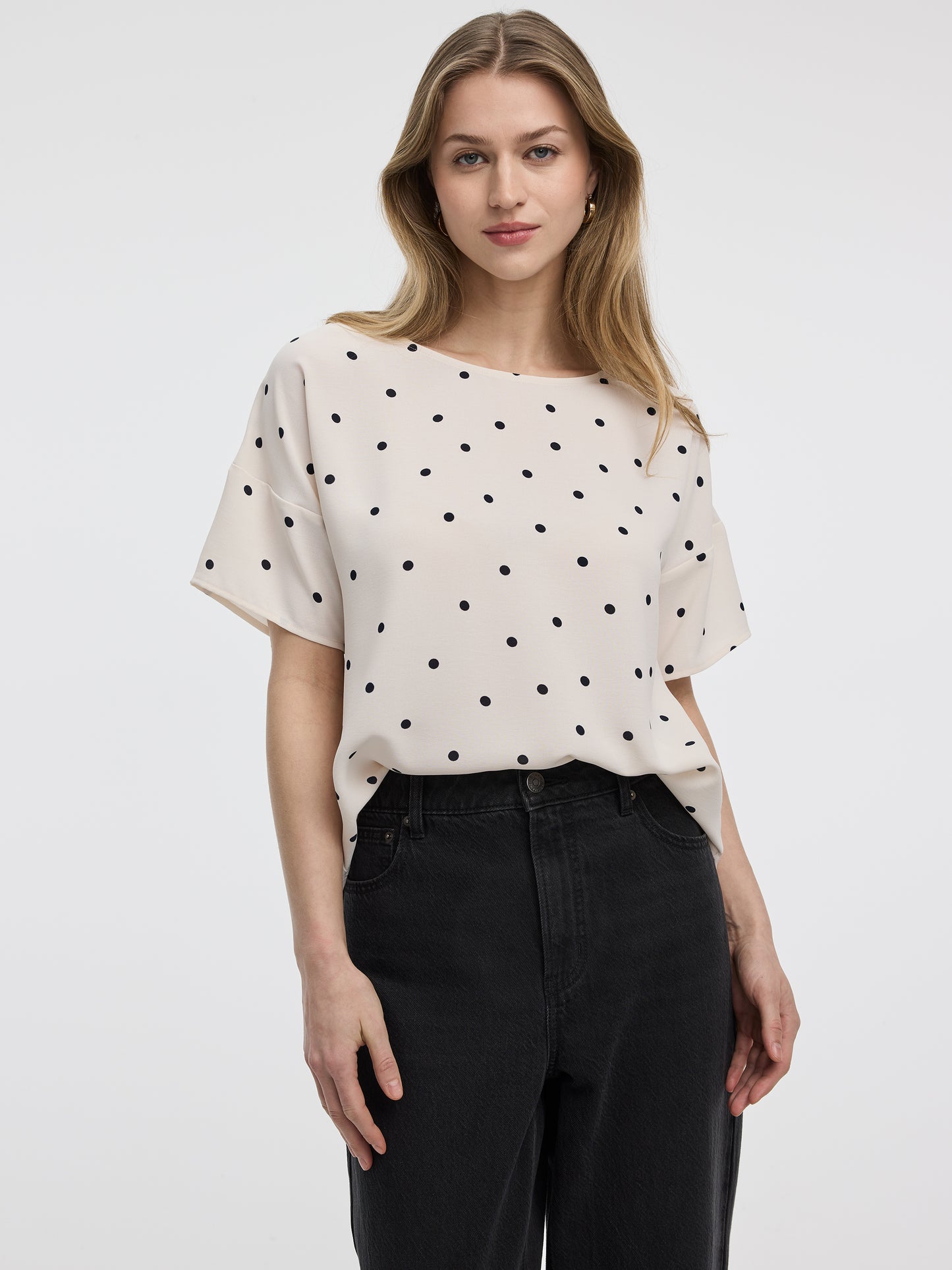 Crew-Neck T-Shirt Blouse