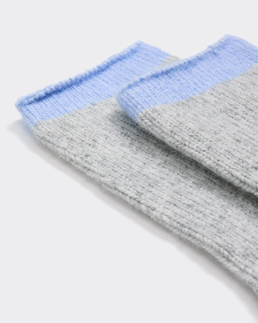 Bas d'hiver avec ourlet coloré