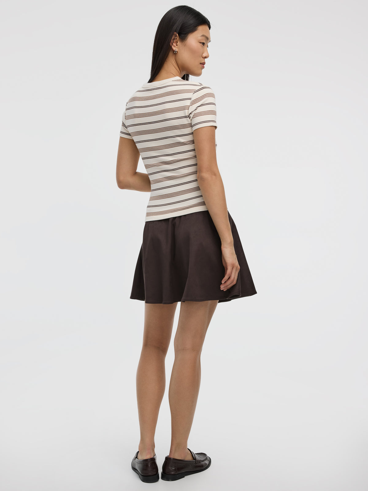 Women’s Striped Ribbed Crew-Neck T-Shirt – Fitted Comfort | Reitmans