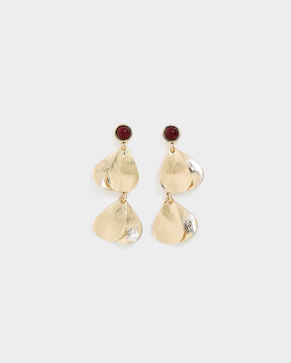 Boucles d'oreilles à pendentifs de feuilles