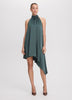 Sleeveless Halter-Neck Satin Dress