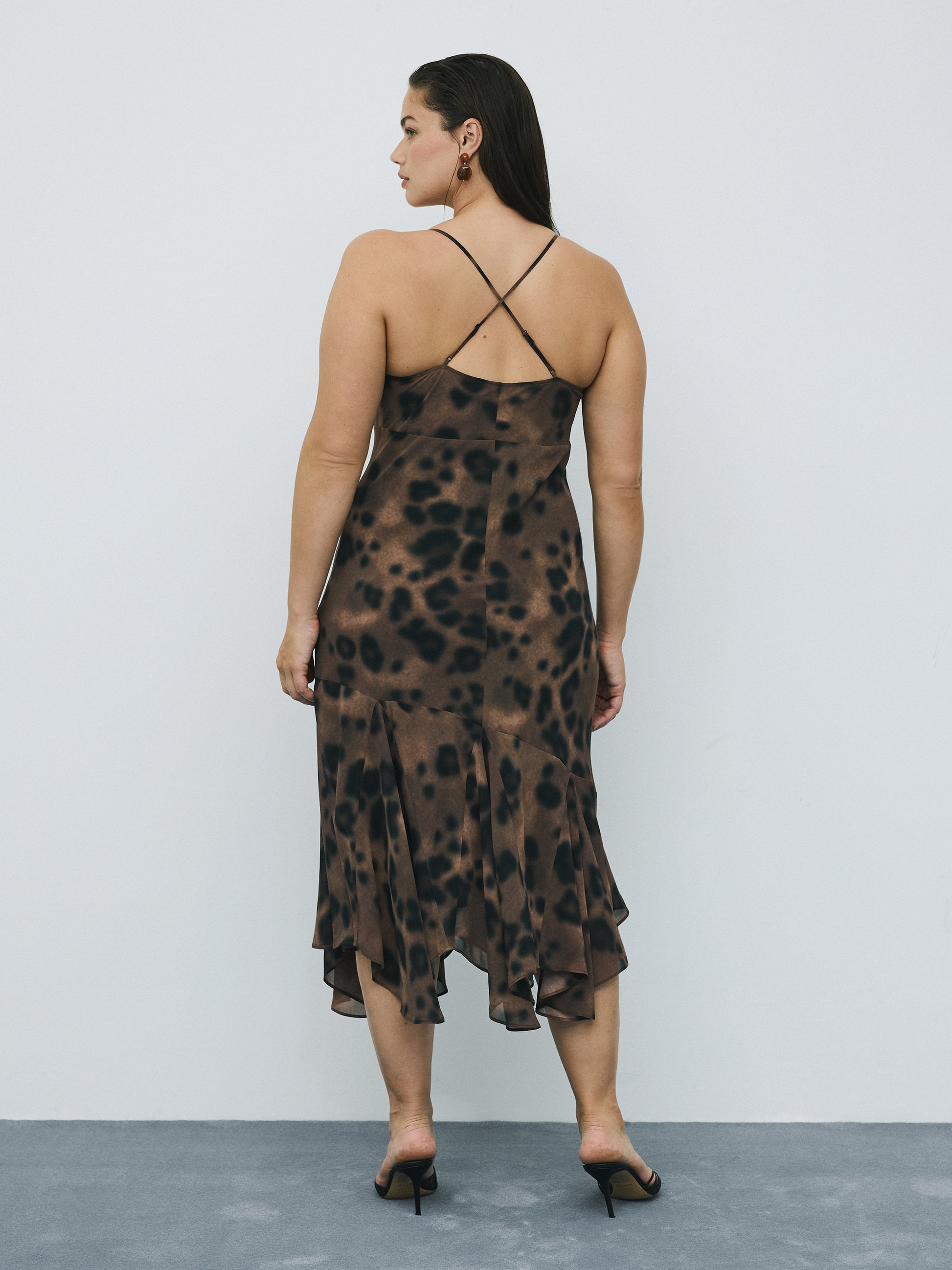 Sleeveless Maxi Dress with Cowl Neckline