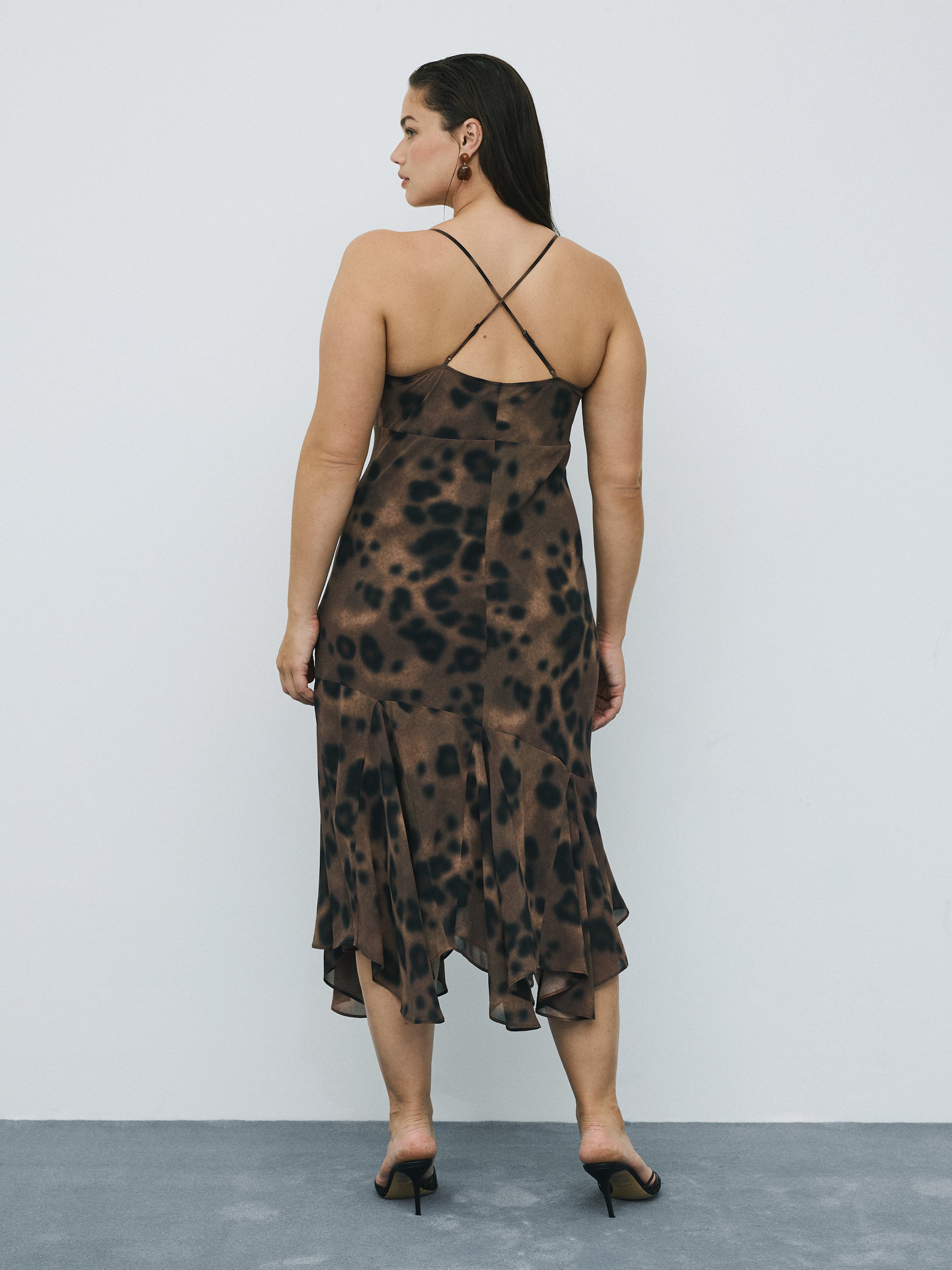 Sleeveless Maxi Dress with Cowl Neckline