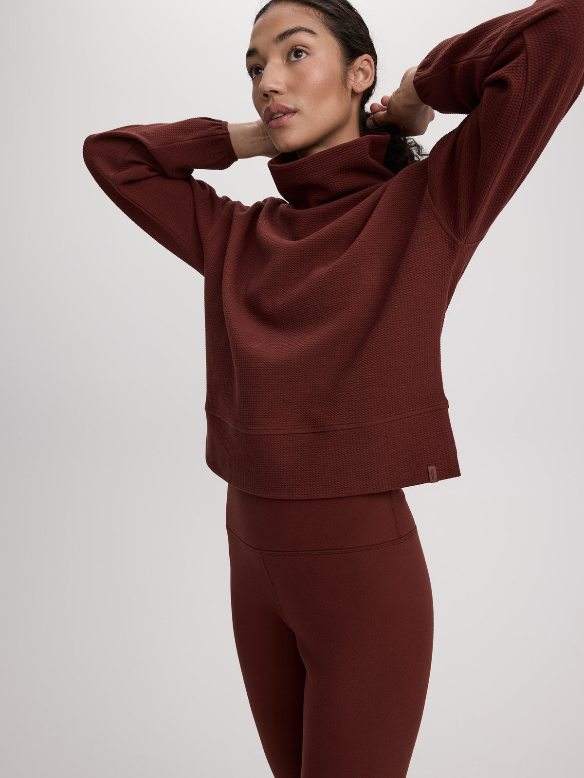 Mock-Neck Textured Pullover - Hyba