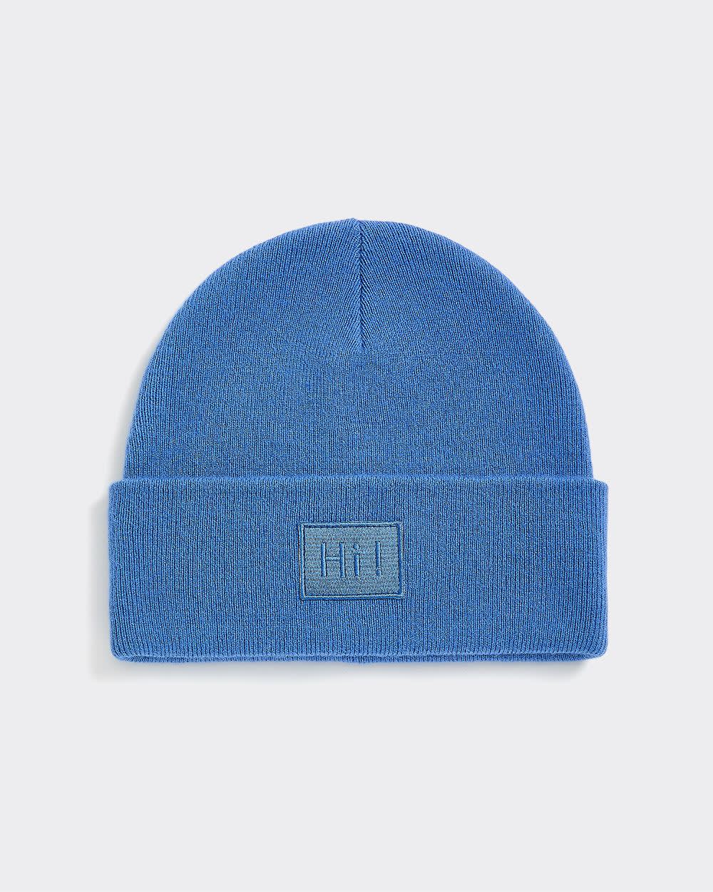 Fold-Over Beanie with Embroidered Patch