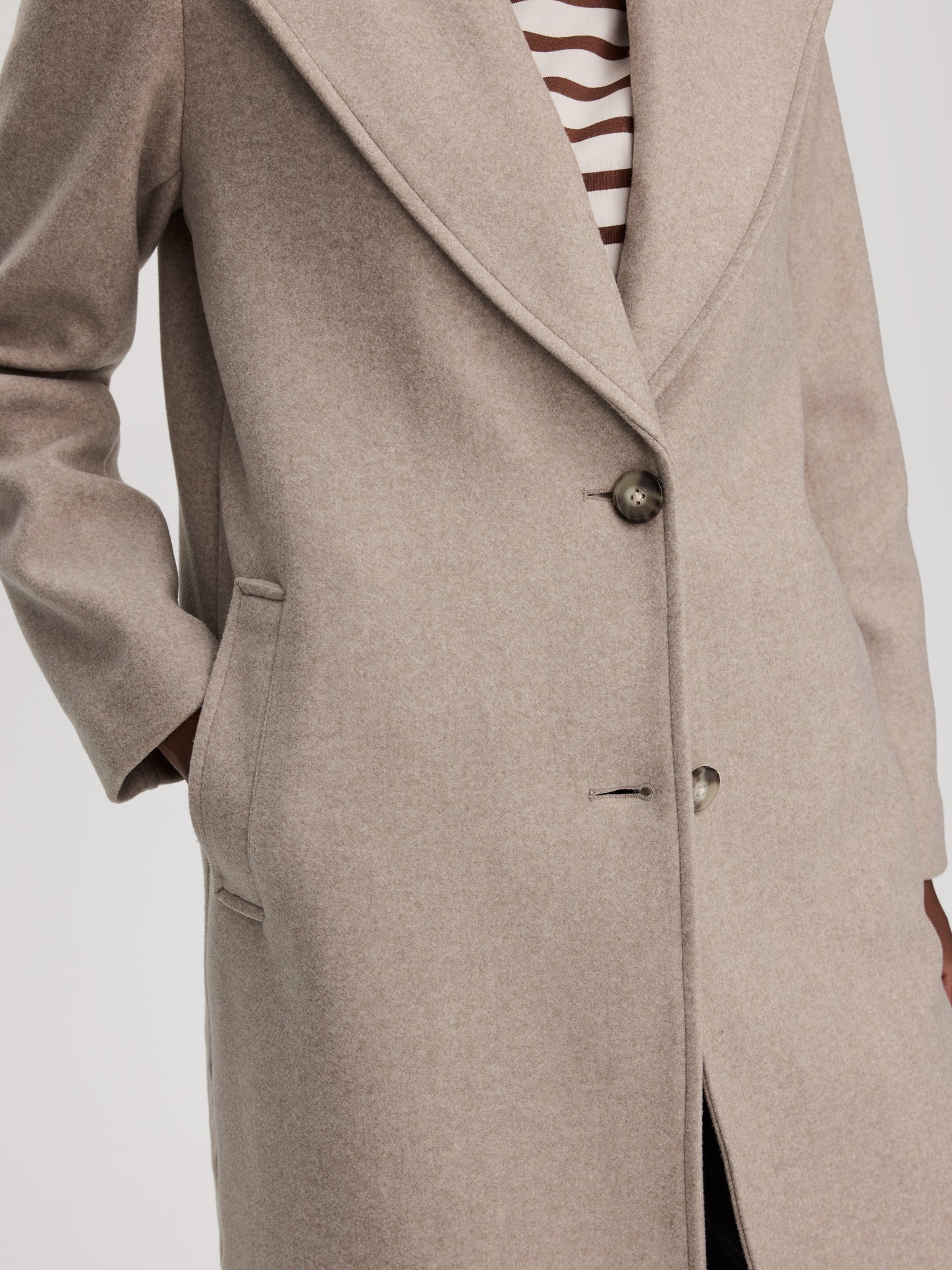 Long Wool-Blend Jacket