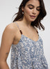 Cropped V-Neck Peplum Cami