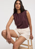 Crew-Neck Tank with Bubble Hem