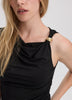 Sleeveless Top with Asymmetrical Neckline